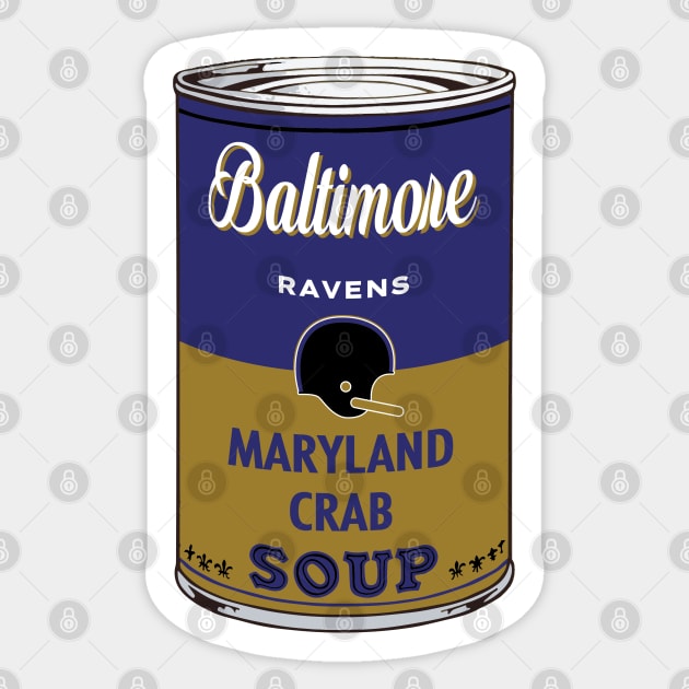 Baltimore Ravens Soup Can Sticker by Rad Love